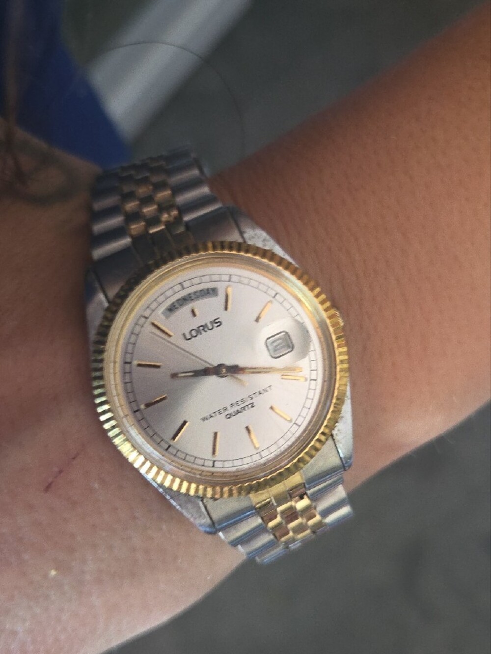 Lorus Two-Tone Day-Date Quartz Watch - Silver & Gold - Picture 7 of 7